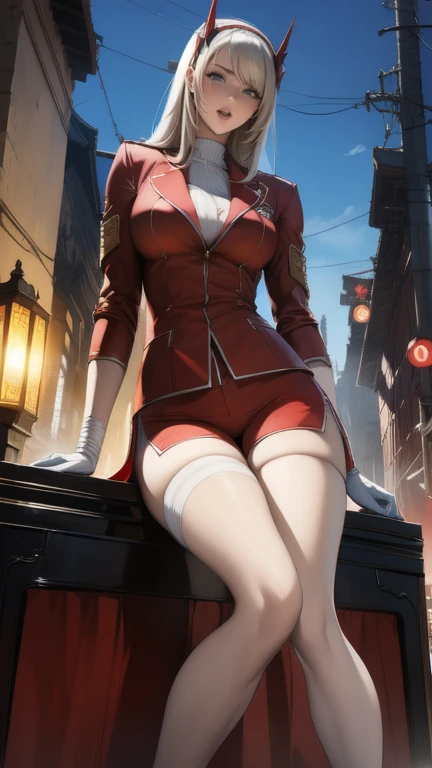 der riese art, 非常に詳細なder rieseショット, der riese, Shorthair, Giant woman bigger than a skyscraper, Wearing rimless glasses, Colossal tits, Big ass, Red Santa Dresses, Black pantyhose, Her shoes are high heels and stiletto red sandals., very small metropolis, Trying to destroy a miniature metropolis, Full body depiction, nffsw, giga der riese, der riese, Black pantyhose, Stomping City,crash city,Small town,micro city,