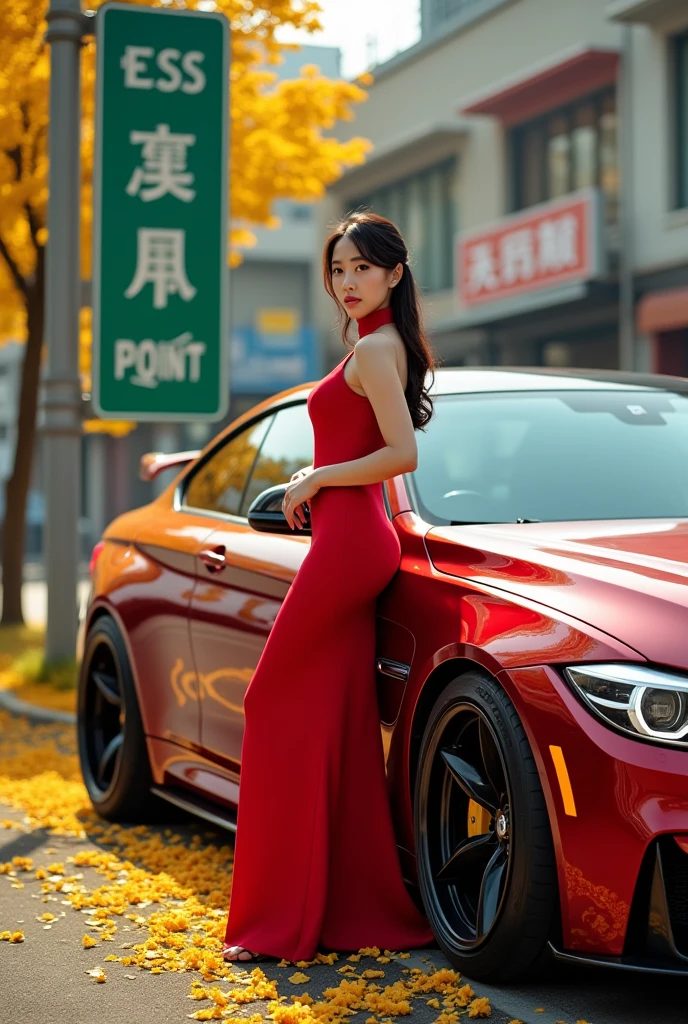 ((best quality)), ((masterpiece)), (detailed), perfect face,Prompts
Copy
Alafid woman in red dress standing next to a white sports car, a portrait by Julia Pishtar, Douban, reproduction, Lamborghini aventador photoshoot, lotus, Jiama Chan, Yoko Matsukane as Mai Shiranui, Lamborghini, Kentaro Miura style, sha xi, lulu chen, zezhou chen, A silver fox, desktop background