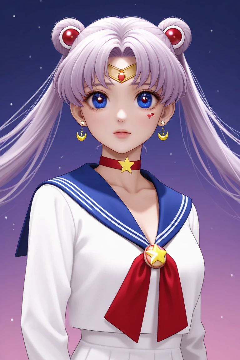 sailor moon is show 2 fingers on her eyes