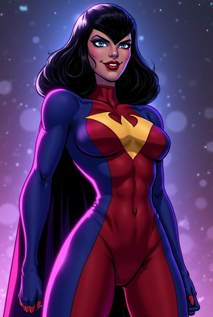 Make a Porn Picture, of the character Raven from Titans, in jeans enhancing their feminine characteristics.