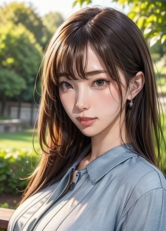 (( top quality)), (超 high definition), ( very detailed), (Detailed explanation), (( best CG )), (masterpiece), Super Fine Art, ( top quality、8k、32K)、( beautifully detailed eyes:1.6)、( high definition)、 Very Beautiful Face and Eyes、 1 Woman 、((:1.3))、 Thin Waist、Delicate body、( Attention to Details )、(8k、Oil paints:1.2)、( realistic:1.37)、  bright color、  depth of field 、 concentrate、 is tall,  slender and hourglass-like figure 、 slim、(( casual fashion :1.6)), Plump lips,  ( seductive poses)、