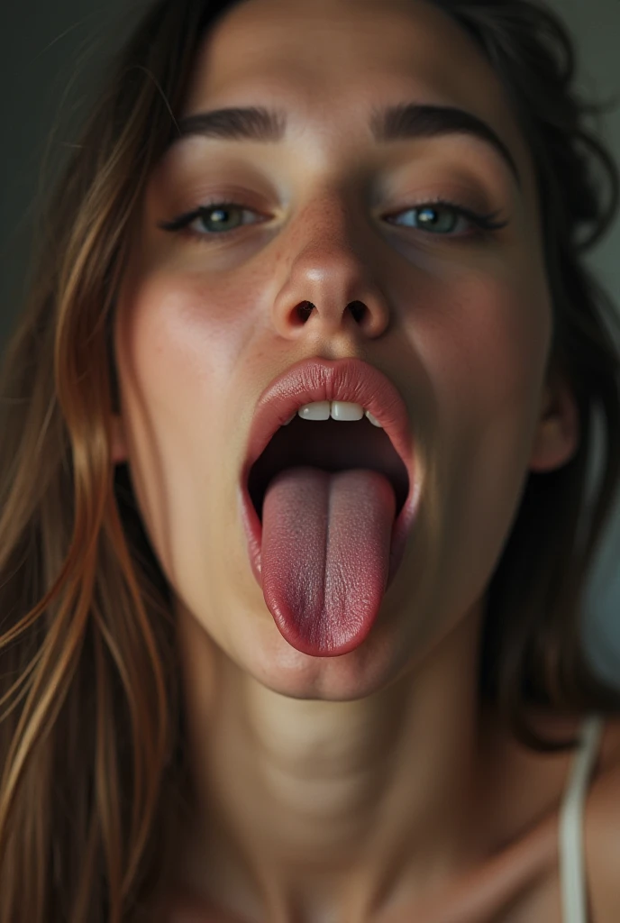 female naked Estrus lure Sticking out tongue