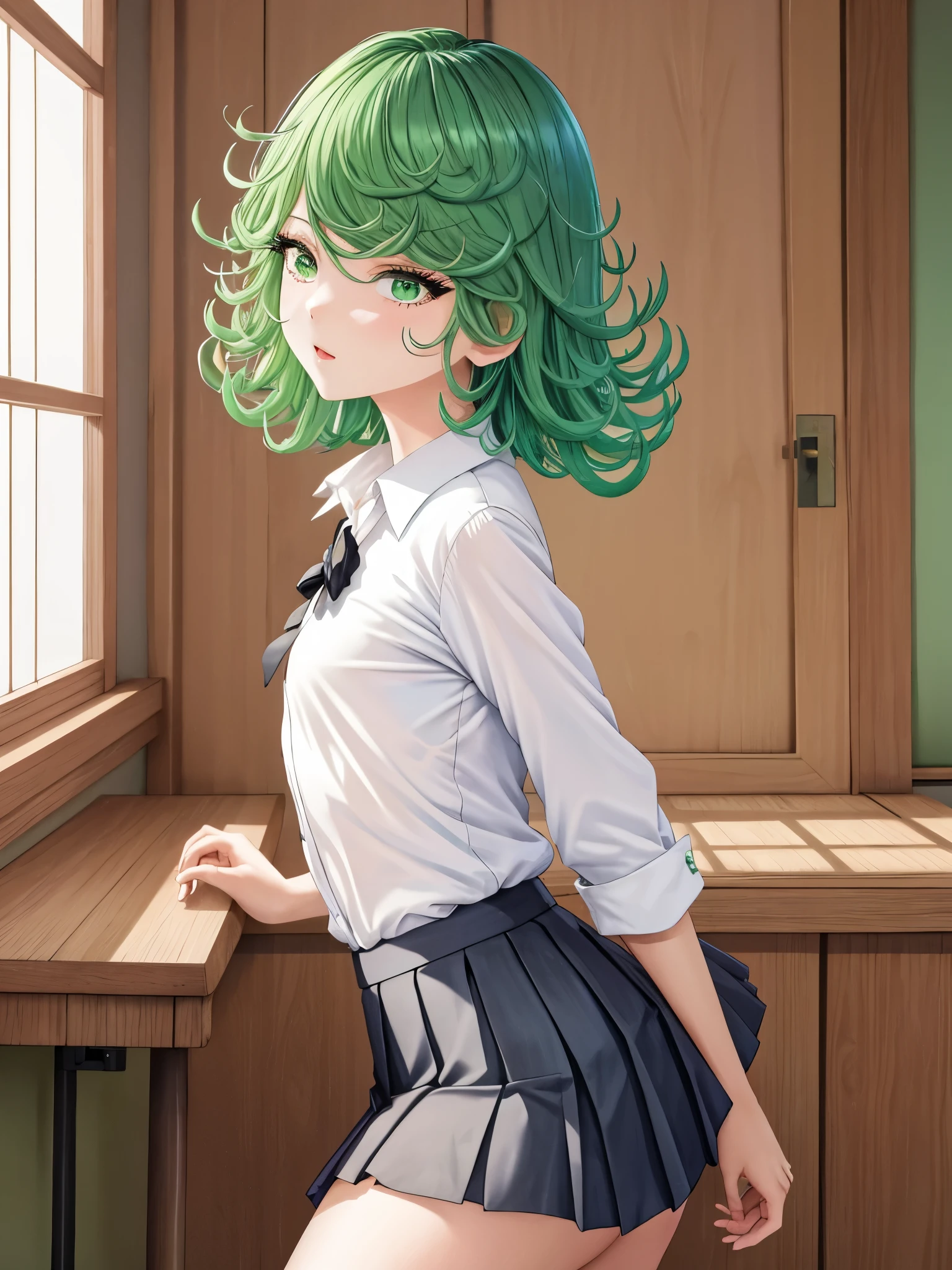 (extremely detailed CG unity 8k wallpaper),(masterpiece), (best quality), (ultra-detailed), (best illustration),(best shadow), (cowboy shot:1.2), (sharp eyeliner, eyeshadow, detailed eyes:1.1),
,BREAK
m590aschool, smirk, dynamic pose, bare arms
<lora:M590a_Calico:1>