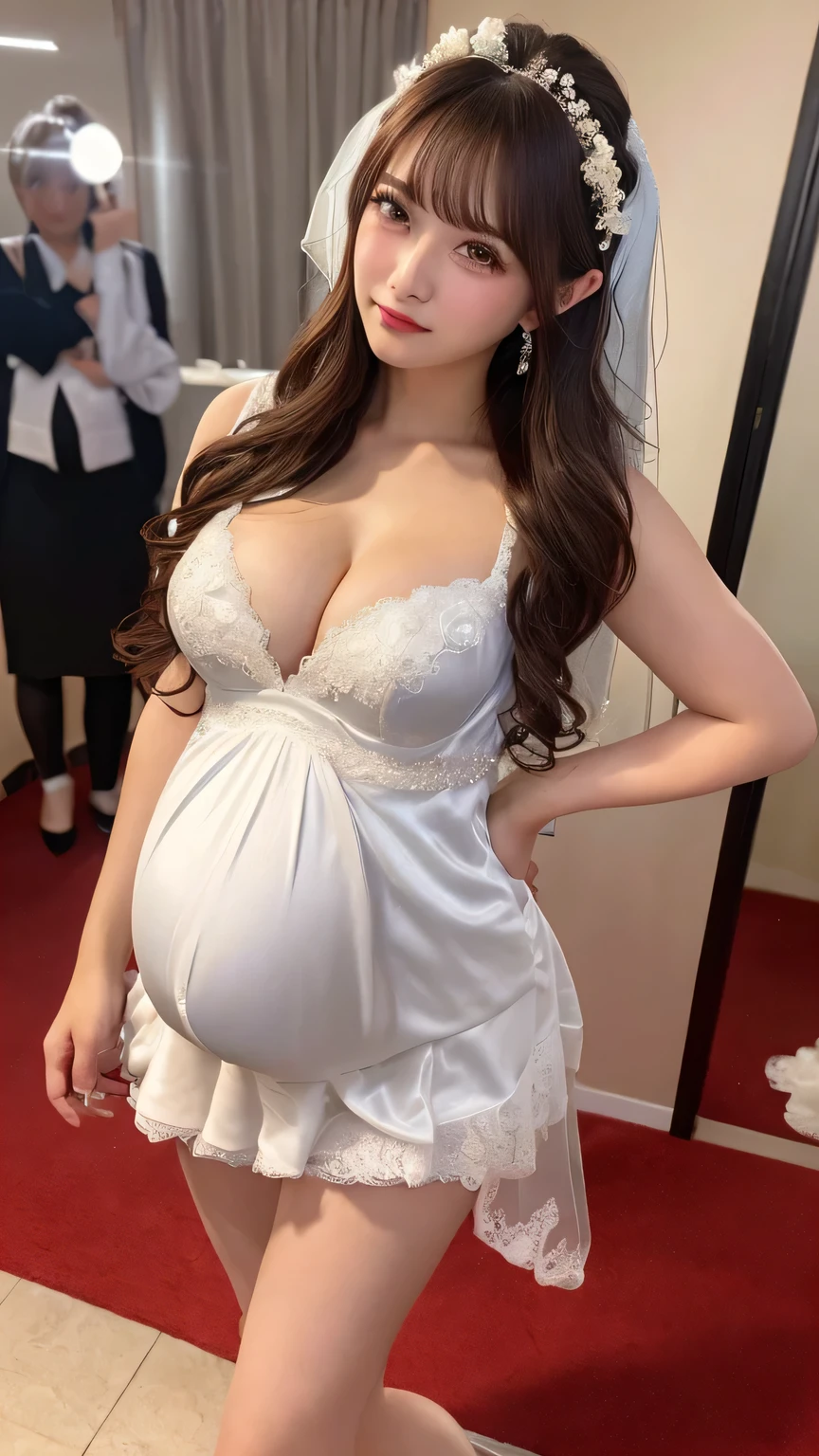 masterpiece, best quality, intricate details, highly detailed raw photography, photorealism, photorealistic, soft focus, volumetric lighting, volumetric shadows, cinematic light, large-scale, 8k-perfect-arnold
1girl, (pinafore dress), (nursing bra), ((huge pregnant)), seductive smile, Standing with one foot slightly lifted, perfect sharp eyes, highly detailed skin texture
vatican city, An environment with a very vast and very humid fauna