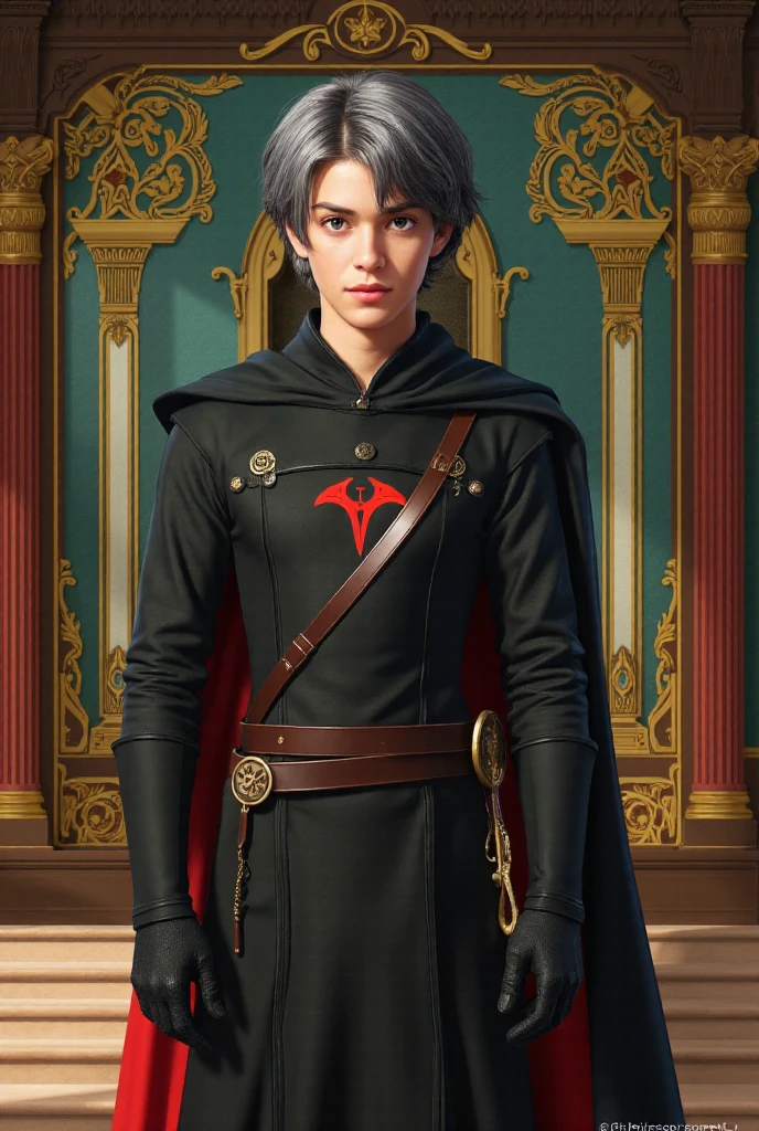 a high-fantasy knight, boy, fantasy, intricate, elegant, highly detailed, lifelike, photorealistic, digital painting, grey ash hair, concept art trending on artstation, smooth, sharp focus, in the style of john collier and alphonse mucha and jean delville