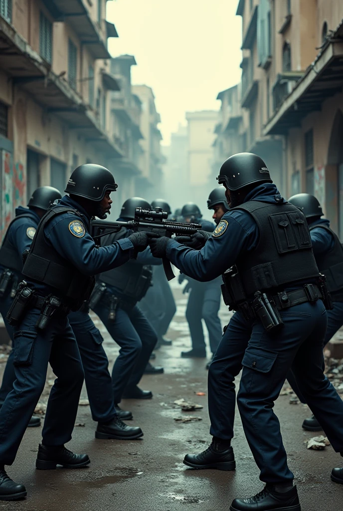 Generate a conflict scenario between the BOPE and the bandits in Rio de Janeiro, Brazil