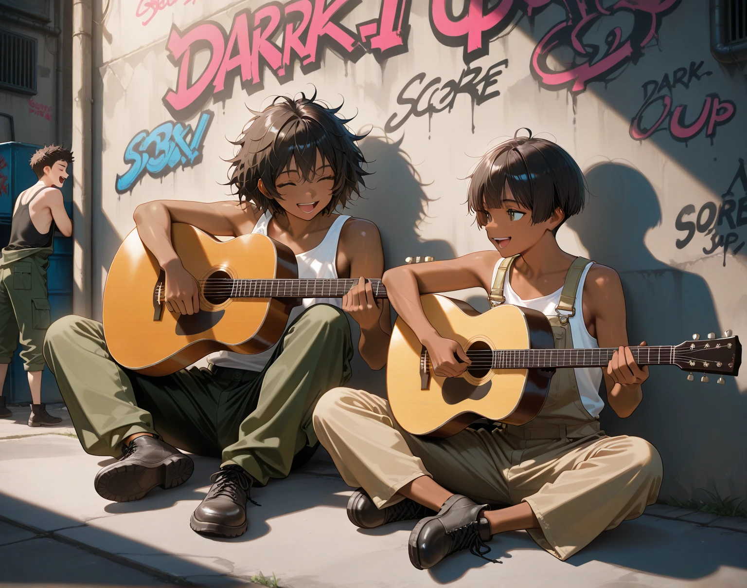 nico robin smoking a joint with luffy