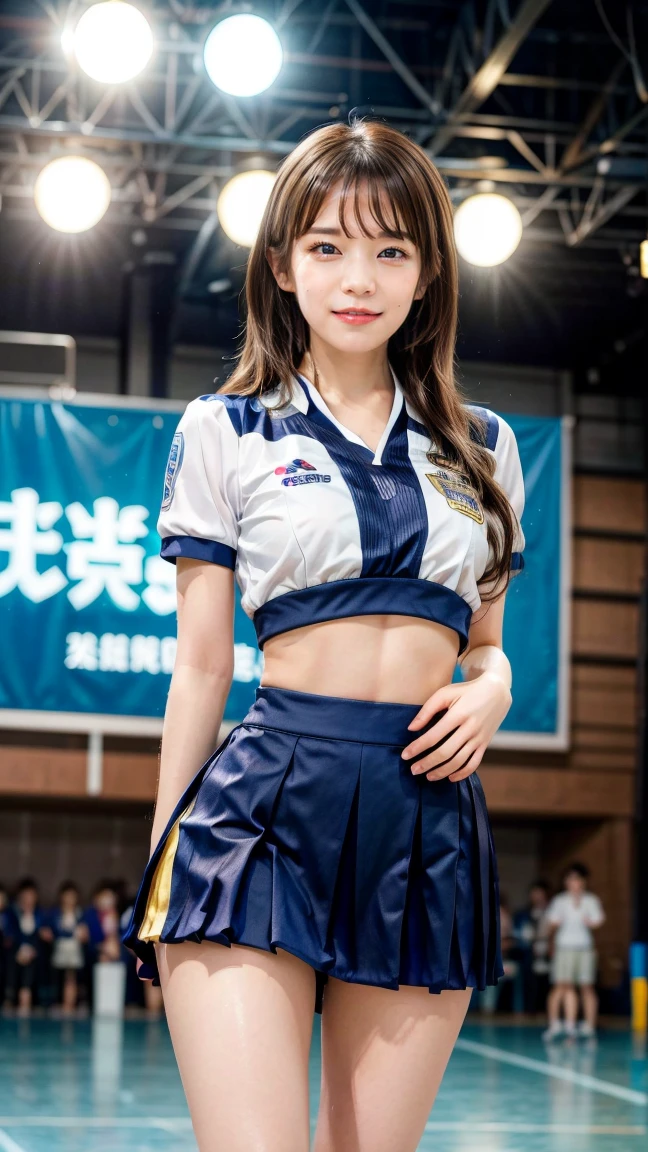 14-year-old pubescent girls dressed as sexy cheerleaders with their navels exposed