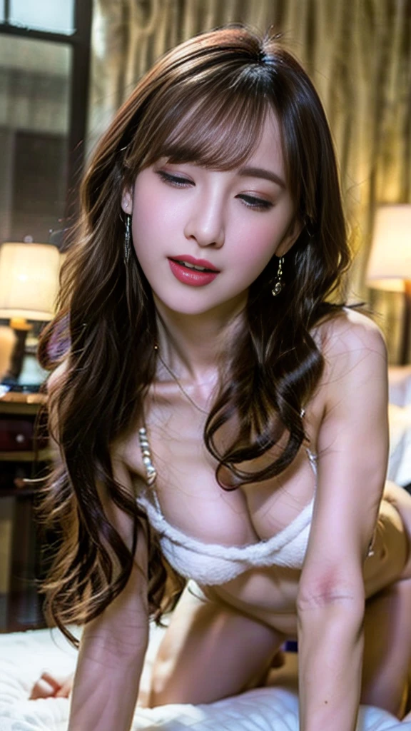 1girl in, Idol, wide shot, full body in frame, Photo, movie, depth of fields, Skin Texture, rubber band, topknot, Long hair, hair messy, hitornfreckles, NSFW, full , 8yk、Raw photo、(Vulgarity:1.5),((Best Quality, 8K, masutepiece: 1.3)), sharp: 1.2, Perfect Body Beauty: 1.4, Slim abs: 1.2, ((Layered Hair Style,: 1.2)), ( Massage parlor: 1.2), Wet: 1.5, Highly detailed face and skin texture, Detailed eyes, Double eyelids, Looking at the camera, full bodyesbian, Bend one leg and spread your legs apart, Choker with a chain ,Face feeling ecstasy, small breasts, full nude, naked, (Photorealistic: 1.4), 21 years old, ((half french and half korean:1.3)), long hair, edgQuality, edgOrgasm,face focus, a woman with her eyes closed and her mouth open ,woman with edgOrgasm_face