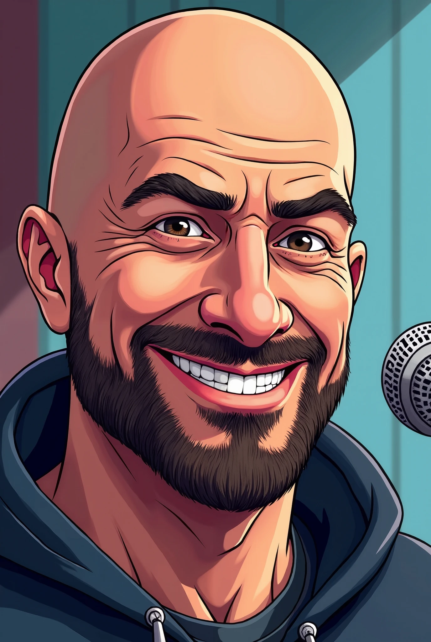 Joe Rogan cartoon 4k