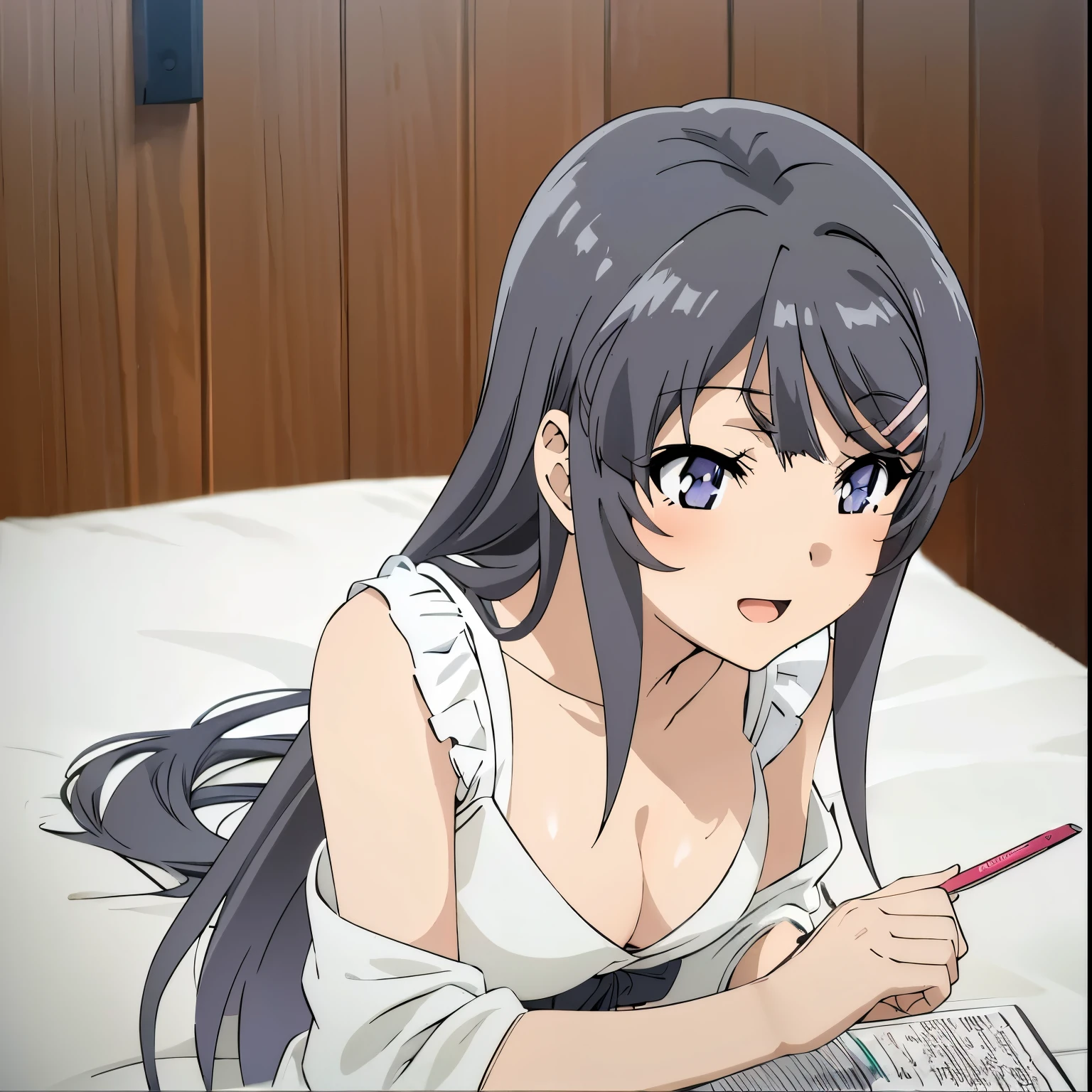 Sakurajima, naked, young woman in hot suit, Chest size 3 , 全身赤naked, beautiful , masterpiece, beautiful грудь, Gasp , ejaculates on face