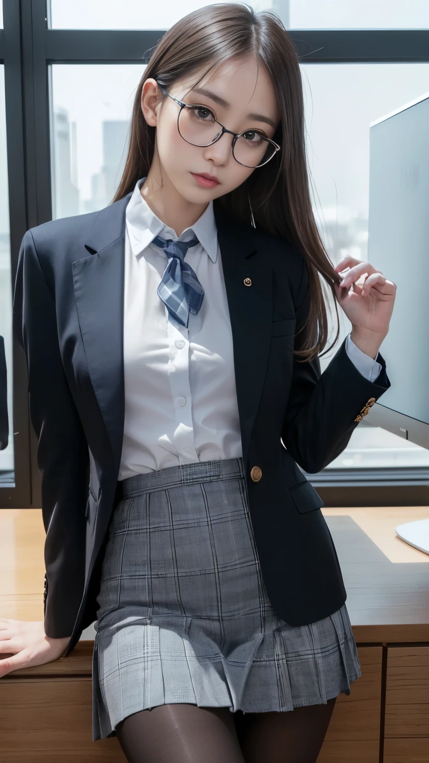 Ultra HD、Ultra-high resolution、8k、girl、uniform、Standing position