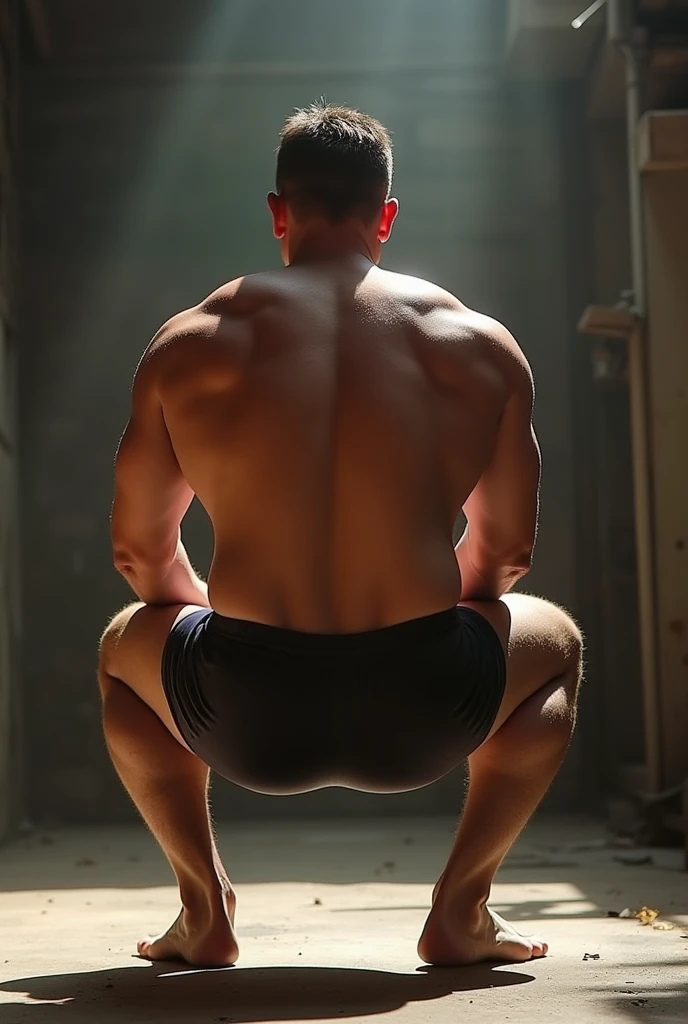 masterpiece, best quality,1man, (monk:1.3), bald,feet out of frame, AS-MidAged,loincloth, blush, sweat,jack-o' challenge, spread legs, top-down,bottom-up, <lora:add_detail:0.7> <lora:JackOPoseFront:0.5>