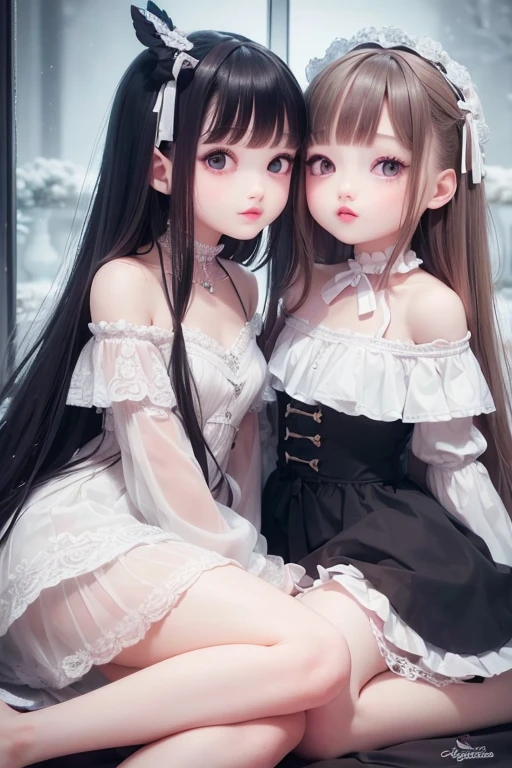  wearing black stockings，Anime style，Cute and pure with blue eyes。 --auto
