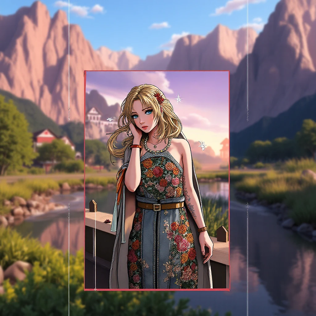1 woman, standing, beautiful detailed eyes, beautiful detailed lips, extremely detailed face, long eyelashes, intricate hairstyle, elegant dress, cinematic lighting, fantasy landscape, mountainous background, glowing aurora, ethereal atmosphere, mist and fog, digital painting, award-winning art, photorealistic, 8k, high quality