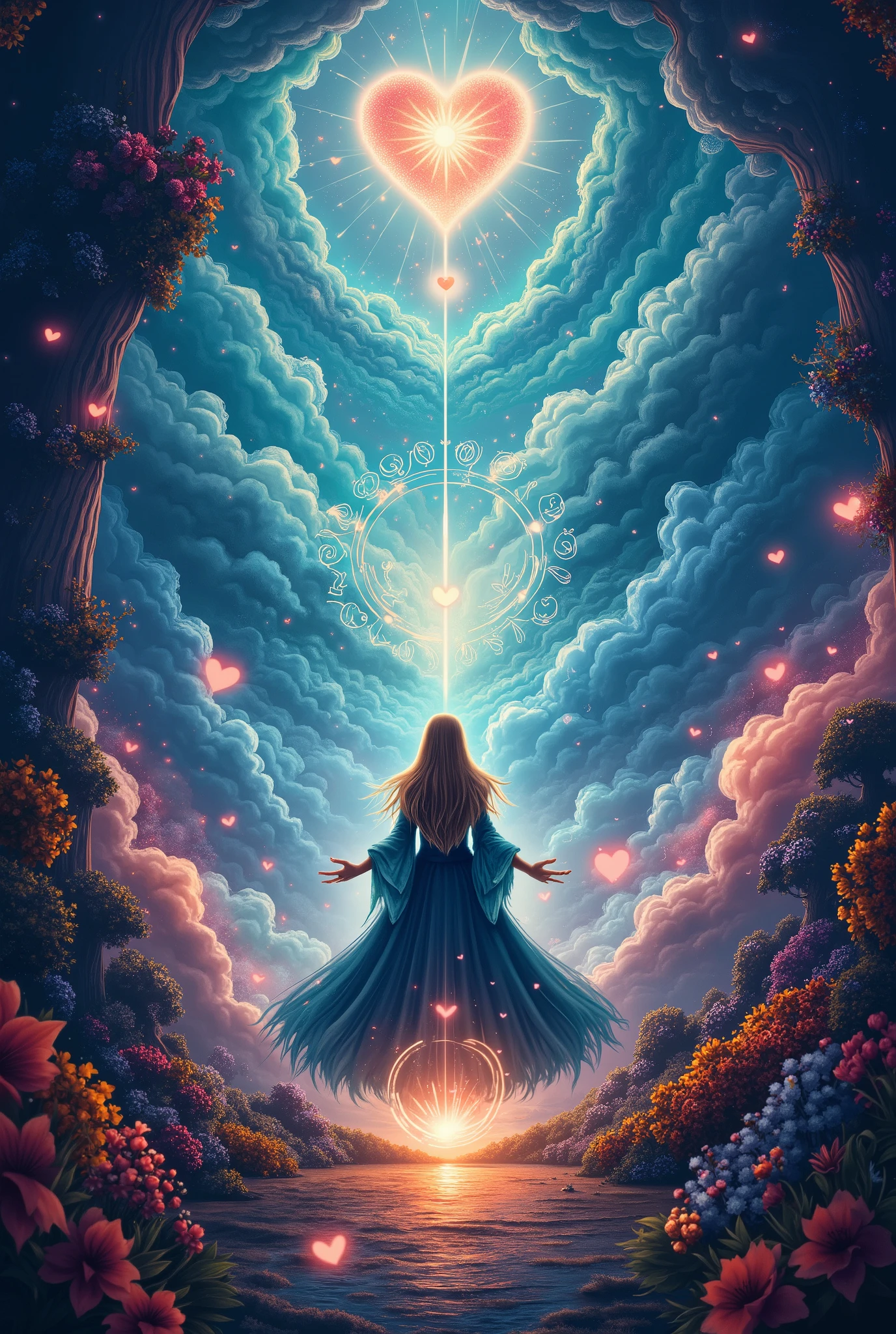  Beautiful Magic Style , witchcraft, magic, I don't get it,  New Year, It starts like this yes , Strange, mysteriously, Mysticism,  beautiful colors , fantasy style, Fantasy, 8 k, wallpaper,  masterpiece fails,  complex details,  best quality , maximum details, ultra details,  beautiful work of art, hearts, flowers, Love, 