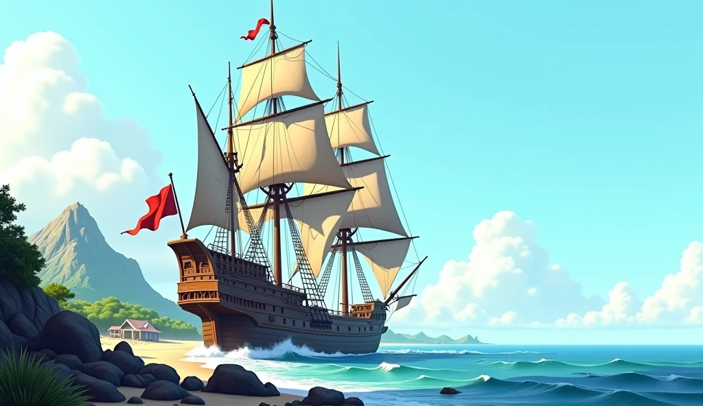 Ek bada Sa bahari jahaj hai jo Sahil per khada Hai uska captain hai jo jahaj chala raha hai