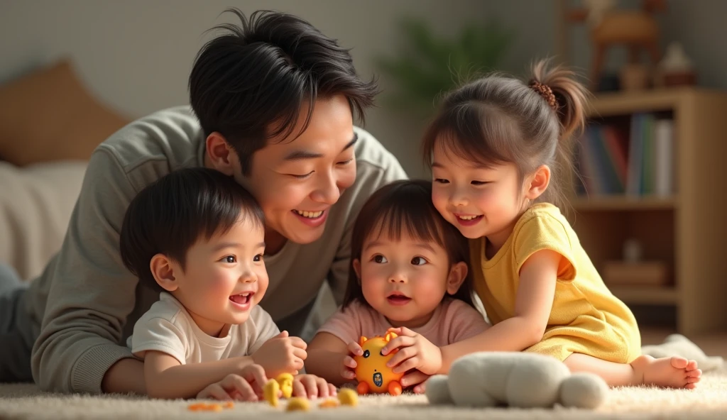 Photos of a 2-year-old boy, a 3-year-old boy and a 5-year-old boy at home