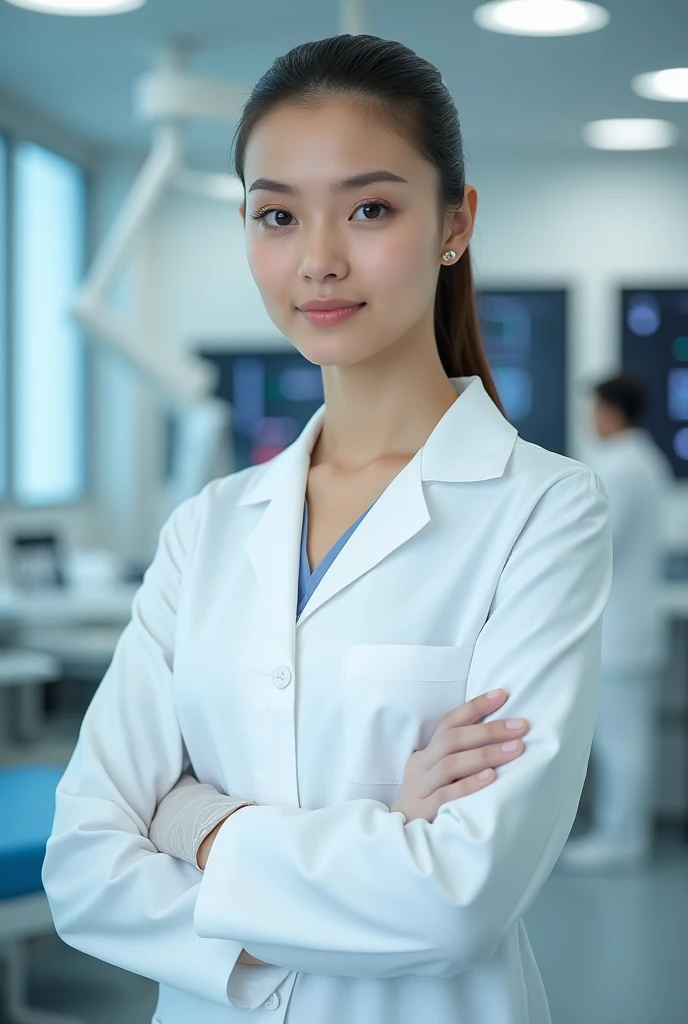 UNINASSAU College psychology lab coat with the name Vitória Nascimento Cruz