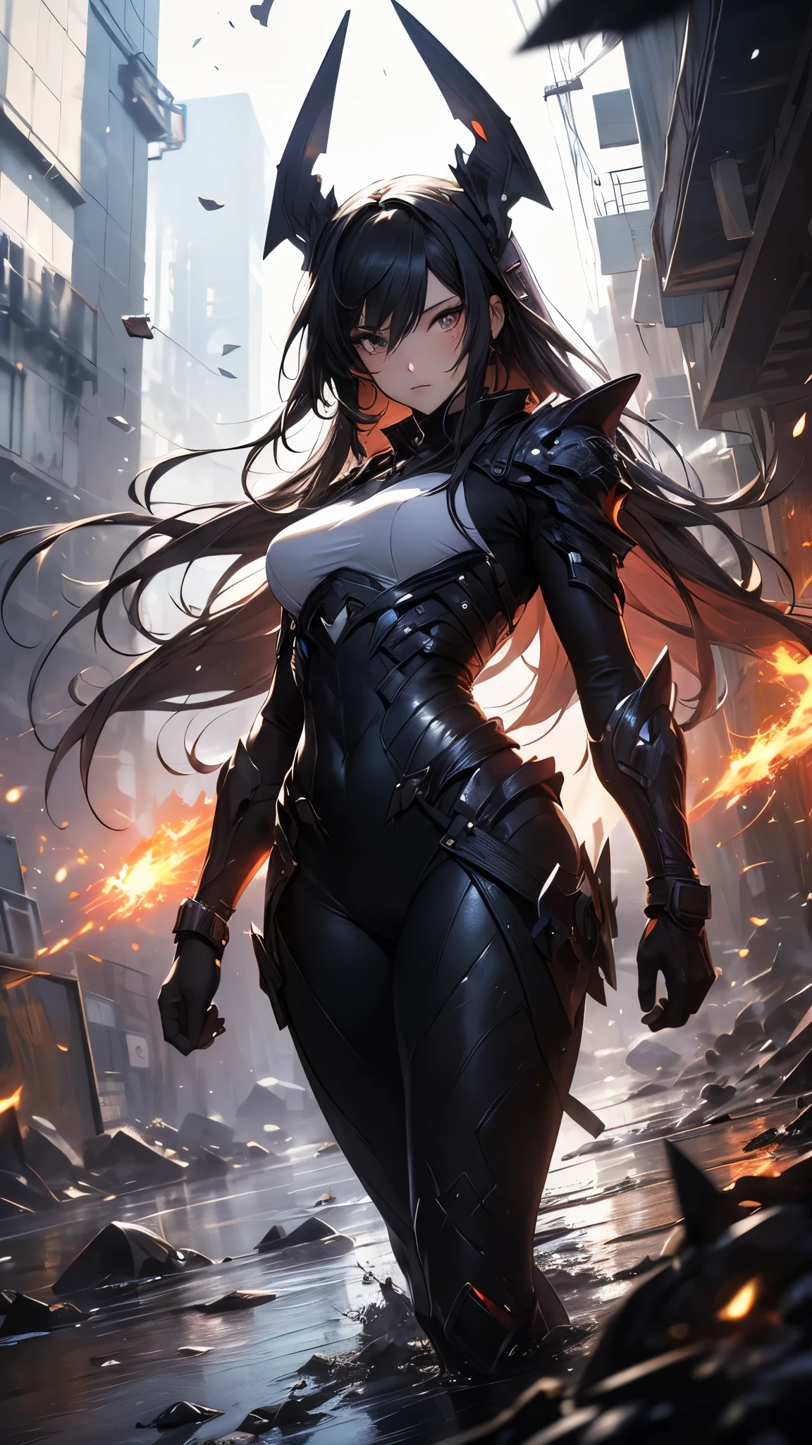 (( top quality)),( ultra high definition),( more details),( detailed explanation ),(( best CG )),( Best Artwork ), Ultra Precision Art,素晴らしい絵画アート,(Exquisite art:1.5), Female Heroes, Damaged Hero Suit, Flying sparks,, Fighting Poses , stares, Crisis situation, Dusty and Muddy Body ,,