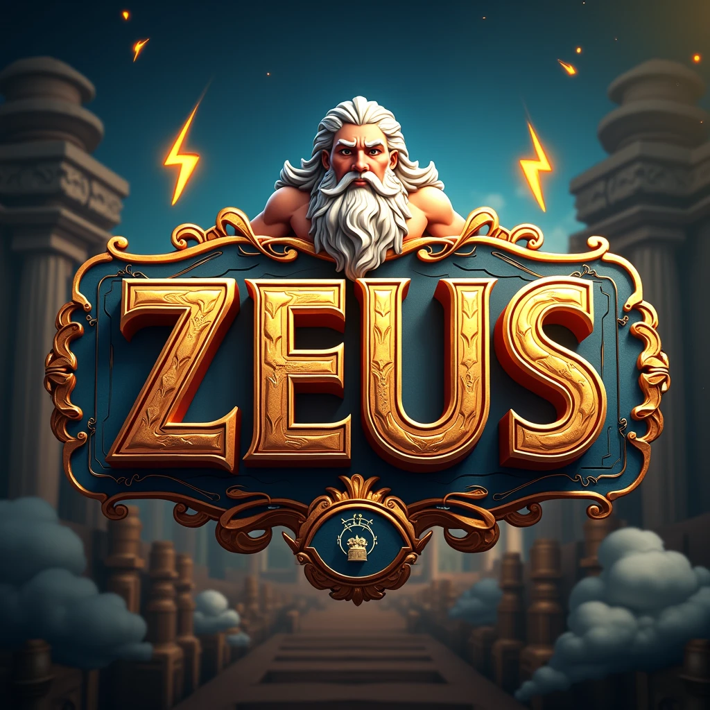 Make me a logo with Zeus with the number 6 and the name Six Gylia