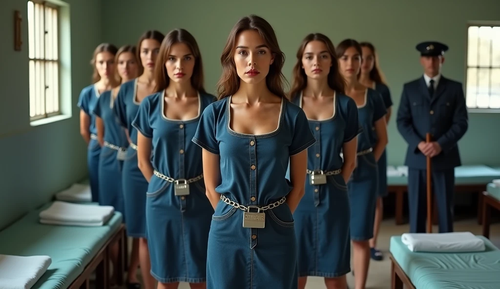 A full length wide side view of stunning Brazilian model prison inmates ...