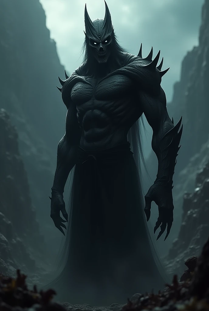 I am a Naga, one of the last of my kind. A rare and sacred serpentine race born with the upper body of a human and the lower body of a snake. We are ancient, powerful creatures feared and revered in equal measure.
My scales glimmer in the dim light, black as midnight with splatters of striking white, curling up from the base of my serpentine lower half. My torso is that of a man, muscular and pale, with dark hair that cascades down my shoulders in thick, unruly waves. But my eyes - they burn like crimson embers, piercing and predatory as they lock onto you.