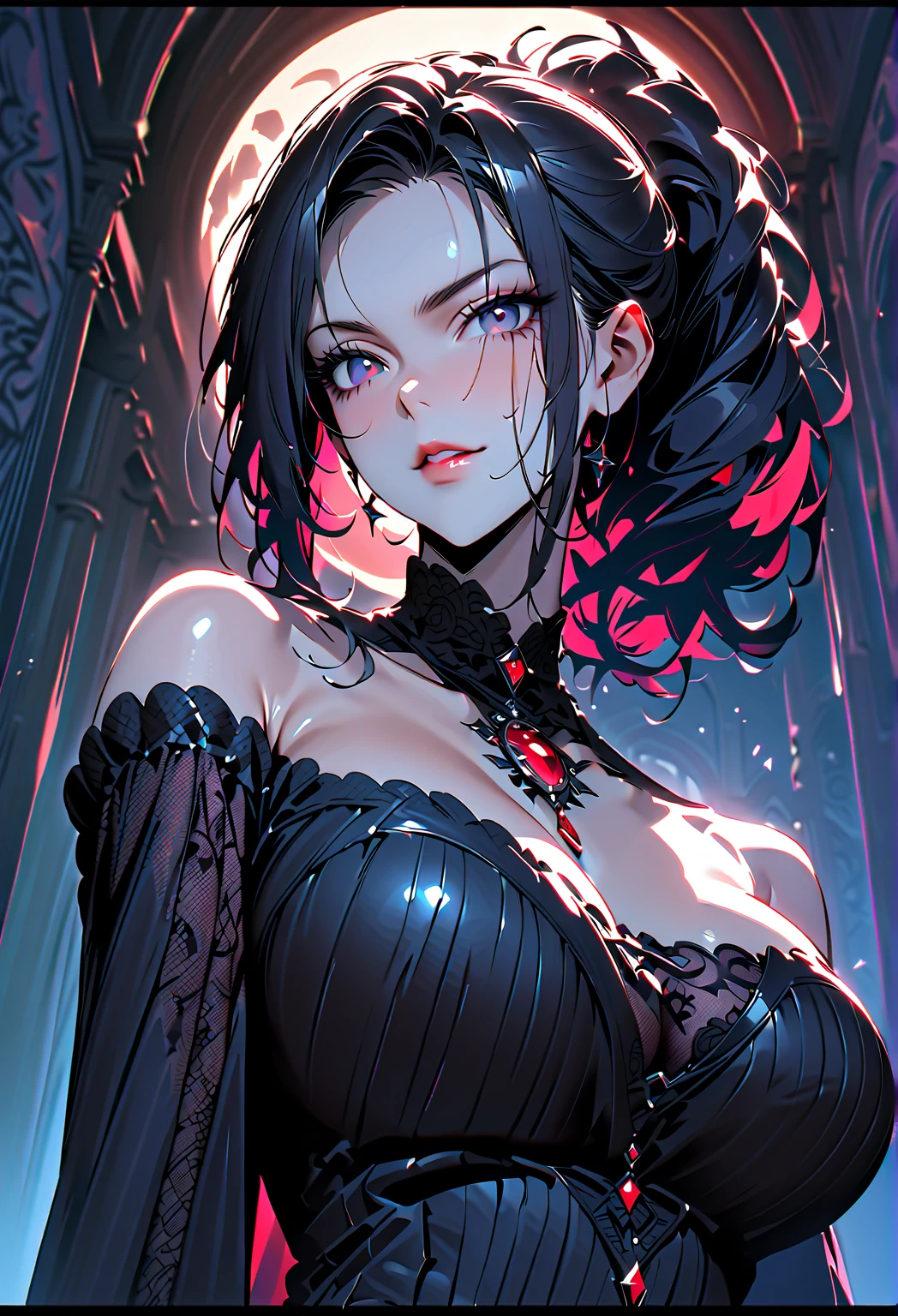 highly detailed, 8k CG wallpaper of Gothic art,masterpiece quality, photorealistic with vivid colors, shallow depth of field, glossy skin,(Female zombie:1.2),