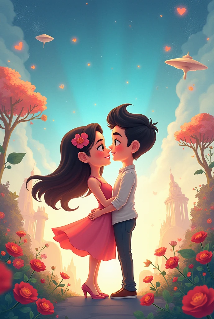 Music Masti Live logo with cute couples short photo
