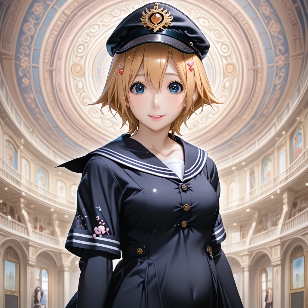 score_9, score_8_up, score_7_up, source_anime, BREAK very young, very beautiful girl, , smile, orange blonde, short haircut, bangs between eyes, big ahoge, big eyes, blue eyes, sailor collar, obesity, sagging breasts, potbelly, futanari, erection, veiny penis, cumshot, standing back sex, looking at viewer, eyes with beautiful details, detailed face, (hearts), metro station, (detailed background:1.1), (best quality, official art, official style, anime_cap, game cg, megami magazine, anime screencap:1.3), cel anime, flat colors, Japanese modern anime, newest, (masterpiece:1.3), (best quality:1.3), very aesthetic, absurdres, 4K, NSFW, full body shot,