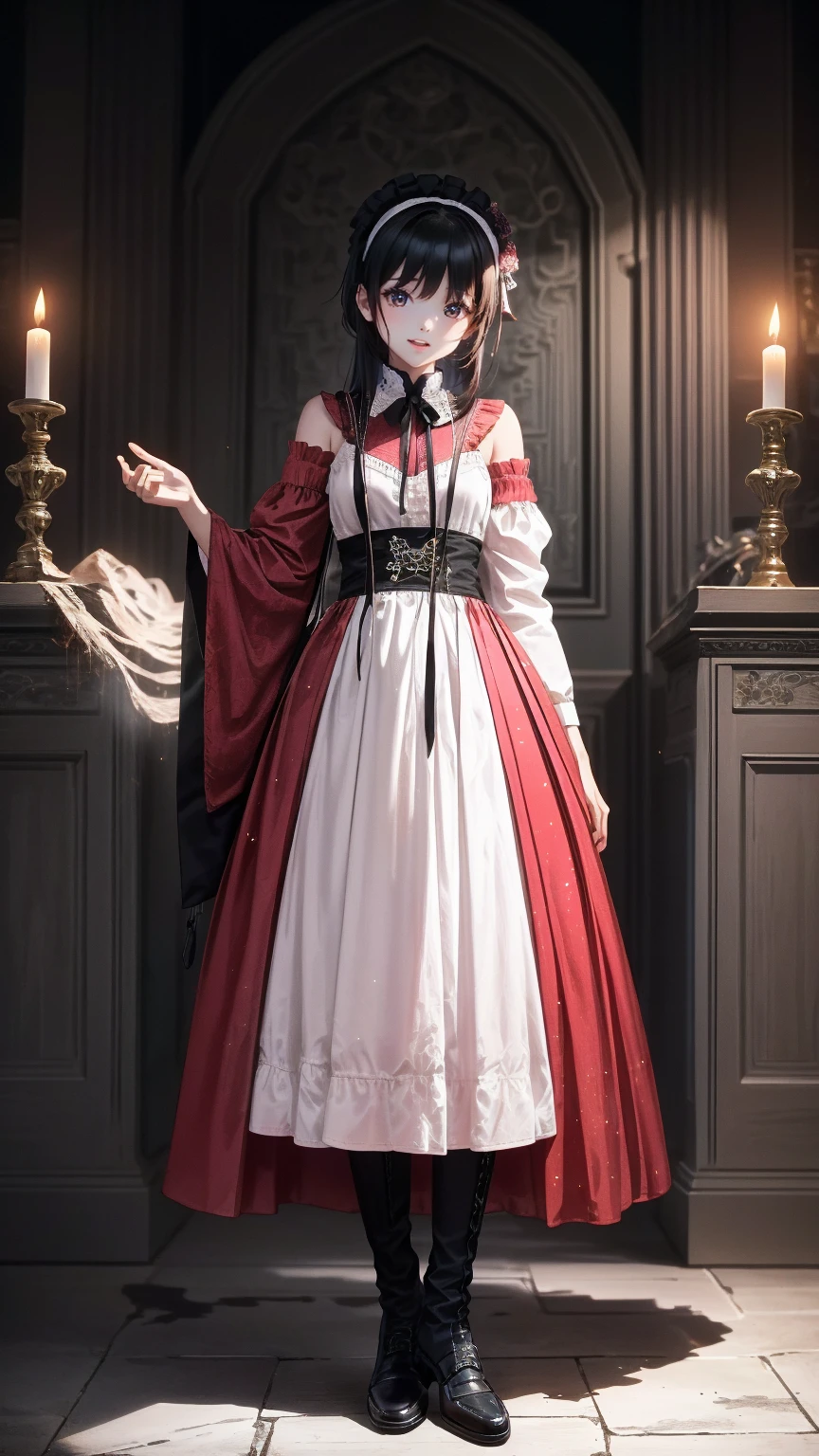 Shadowy Face　、 beautiful girl、とても cute天使、 pink gothic fashion 、 cute、、smile、 long skirt、 Black Long Boots 、.( top quality,4K, high definition,Masterpiece:1.2),  very detailed , realistic:1.37, spooky altar background ,Dark fantasy,Red Scheme ,ominous atmosphere, Eye Catching ,story,anatomy,  anime style,  concept art , beautiful細部までこだわった顔と ((( red eyes ))),A terrifying ritual ,Satan's Ritual ,Premature death,Inappropriate behavior,狂ったsmile,Scythe Face,Girl Monster ,  beautiful,  graceful face,  Sharp Eye ,  sharp fangs, pale Skin,  dark background , Cinema Lighting,  dramatic shadow , Gothic,  dark atmosphere, Dark fantasy, 1 person&#39;S,  please open your mouth wide ,  Please open your mouth and peel your fangs   ,Sharp teeth like a beast, Wide lips,  very big mouth,  red cheeks , ,(Blood splatter:1.4),Scary smile, smile, angel design , TwiSted smile、Bloody、Head bleeding,,,,,、Blood splatter、,(Blood splatter:1.4), skull bones,devil&#39;s gun, horror style , (( Fantasy Sweet Taffle Ruffle Pink Costume)), ((1 woman with fluttering blond hair )), ,(Blood splatter:1.4),Female Curves,  Sexy Flat Stomach , perfect hand, perfect anime face, (Pink Tata Dress)),  is standing, ((悪のsmile)), ,(Blood splatter:1.4), Steam circulation, Moonlight Illumination,   Night Lighting, (Blood splatter:1.6),アニメ angel design , TwiSted smile、Bloody、Head bleeding,,,,,、Blood splatter、,(Blood splatter:1.4),  skull bones, Gothic Architecture 、Western architecture、 fantasy world in summer clothes 、,Victorian city, Skeleton Gas Light, absurd,  high definition、 ((  table top covers upper arms)), (( top quality)), (  very detailed な), ((  very detailed )), ( beautiful), (( cute)), (NFSW:1.8), Alone,(:1.6)、(world&#39;最も恐ろしい不気味なdevilの女の子:1.5) beautiful face、 full body lesbian 、pale,  beautiful肌、 beautiful金の髪、smile gently、Dark building ruins、(snow white&#39;ruffle dress:1.3)、(The dark ruins are stained with blood:1.3)、 low angle full body shot、(少女は血の海の中に is standing:1.5)、(The ground :1.3)、( that girl lost a ton of blood ....:1.3)、(狂ったsmile:1.6)、Spirit、(Blood dripping from the mouth:1.3)、
