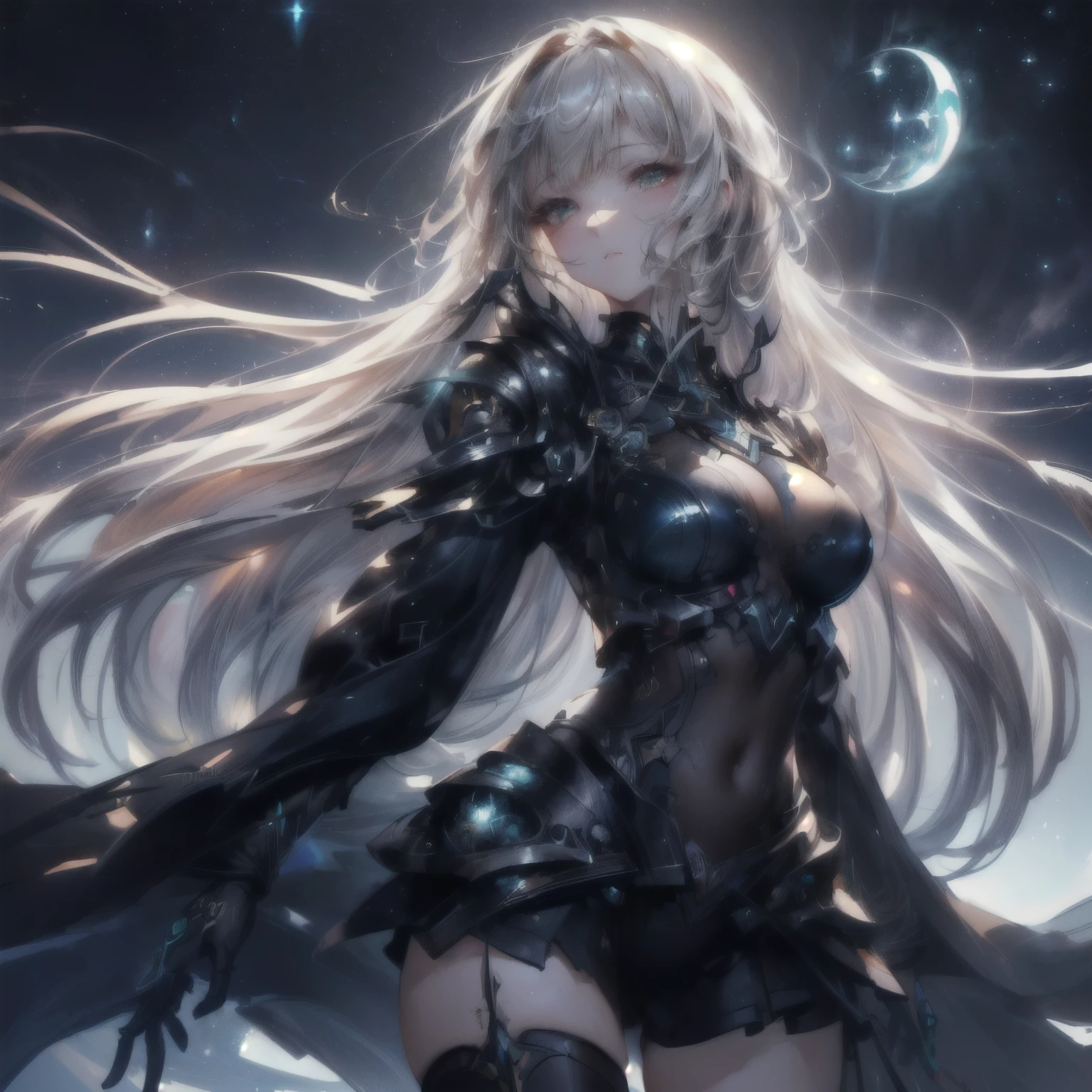a girl, ((detailed eyes, detailed face, detailed body)), lightning eyes, full body, Gothic dress,
midnight, lost technology, ancient scape, eclipse, Moonglow, lethal weapon, mist, smoke, glowed orb