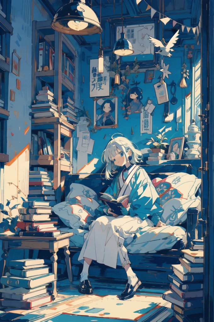 ((Shintenchi  ))，Books，開かれたBooks，wind（1.3)，The page flutters