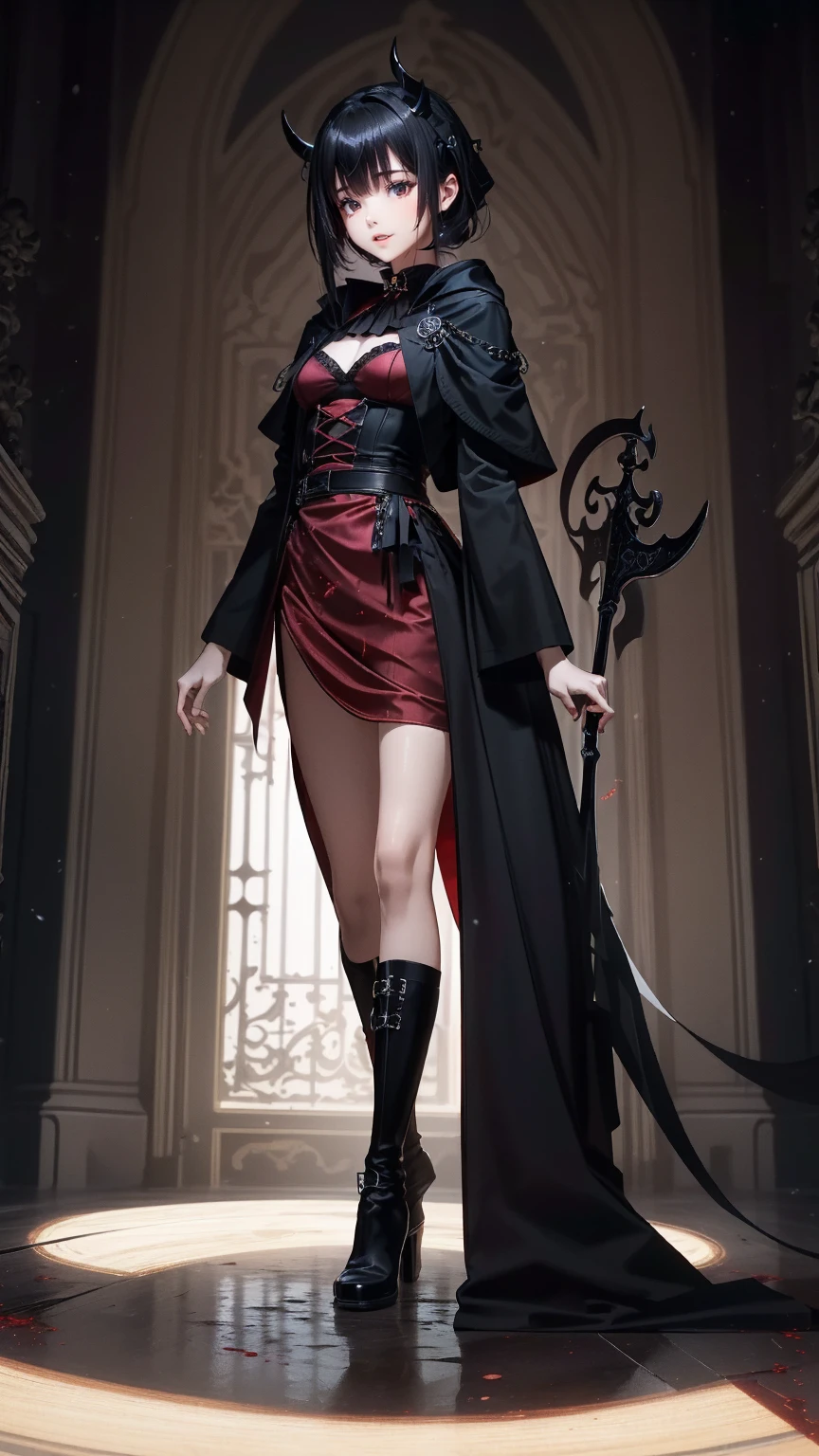 Shadowy Face　、 beautiful girl、とても cute天使、 pink gothic fashion 、 cute、*********、smile、 long skirt、 Black Long Boots 、.( top quality,4K, high definition,Masterpiece:1.2),  very detailed , realistic:1.37, spooky altar background ,Dark fantasy,Red Scheme ,ominous atmosphere, Eye Catching ,story,anatomy,  anime style,  concept art , beautiful細部までこだわった顔と ((( red eyes ))),A terrifying ritual ,Satan's Ritual ,Premature death,Inappropriate behavior,狂ったsmile,Scythe Face,Girl Monster ,  beautiful,  graceful face, Sharp Eye ,  sharp fangs, pale Skin,  dark background , Cinema Lighting,  dramatic shadow , Gothic,  dark atmosphere, Dark fantasy, 1 person&#39;S,  please open your mouth wide , Please open your mouth and peel your fangs  ,Sharp teeth like a beast, Wide lips,  very big mouth,  red cheeks , ,(Blood splatter:1.4),Scary smile, smile, angel design , TwiSted smile、Bloody、Head bleeding,,,,,、Blood splatter、,(Blood splatter:1.4), skull bones,devil&#39;s gun, horror style , (( Fantasy Sweet Taffle Ruffle Pink Costume)), ((1 woman with fluttering blond hair )), ,(Blood splatter:1.4),Female Curves,  Sexy Flat Stomach , perfect hand, perfect anime face, (Pink Tata Dress)),  is standing, ((悪のsmile)), ,(Blood splatter:1.4), Steam circulation, Moonlight Illumination,  Night Lighting, (Blood splatter:1.6),アニメ angel design , TwiSted smile、Bloody、Head bleeding,,,,,、Blood splatter、,(Blood splatter:1.4),  skull bones, Gothic Architecture 、Western architecture、 fantasy world in summer clothes 、,Victorian city, Skeleton Gas Light, absurd,  high definition、 ((  table top covers upper arms)), (( top quality)), (  very detailed な), ((  very detailed )), ( beautiful), (( cute)), (NFSW:1.8), Alone,(:1.6)、(world&#39;最も恐ろしい不気味なdevilの女の子:1.5) beautiful face、 full body lesbian 、pale,  beautiful肌、 beautiful金の髪、smile gently、Dark building ruins、(snow white&#39;ruffle dress:1.3)、(The dark ruins are stained with blood:1.3)、 low angle full body shot、(少女は血の海の中に is standing:1.5)、(The ground :1.3)、( that girl lost a ton of blood ....:1.3)、(狂ったsmile:1.6)、Spirit、(Blood dripping from the mouth:1.3)、
