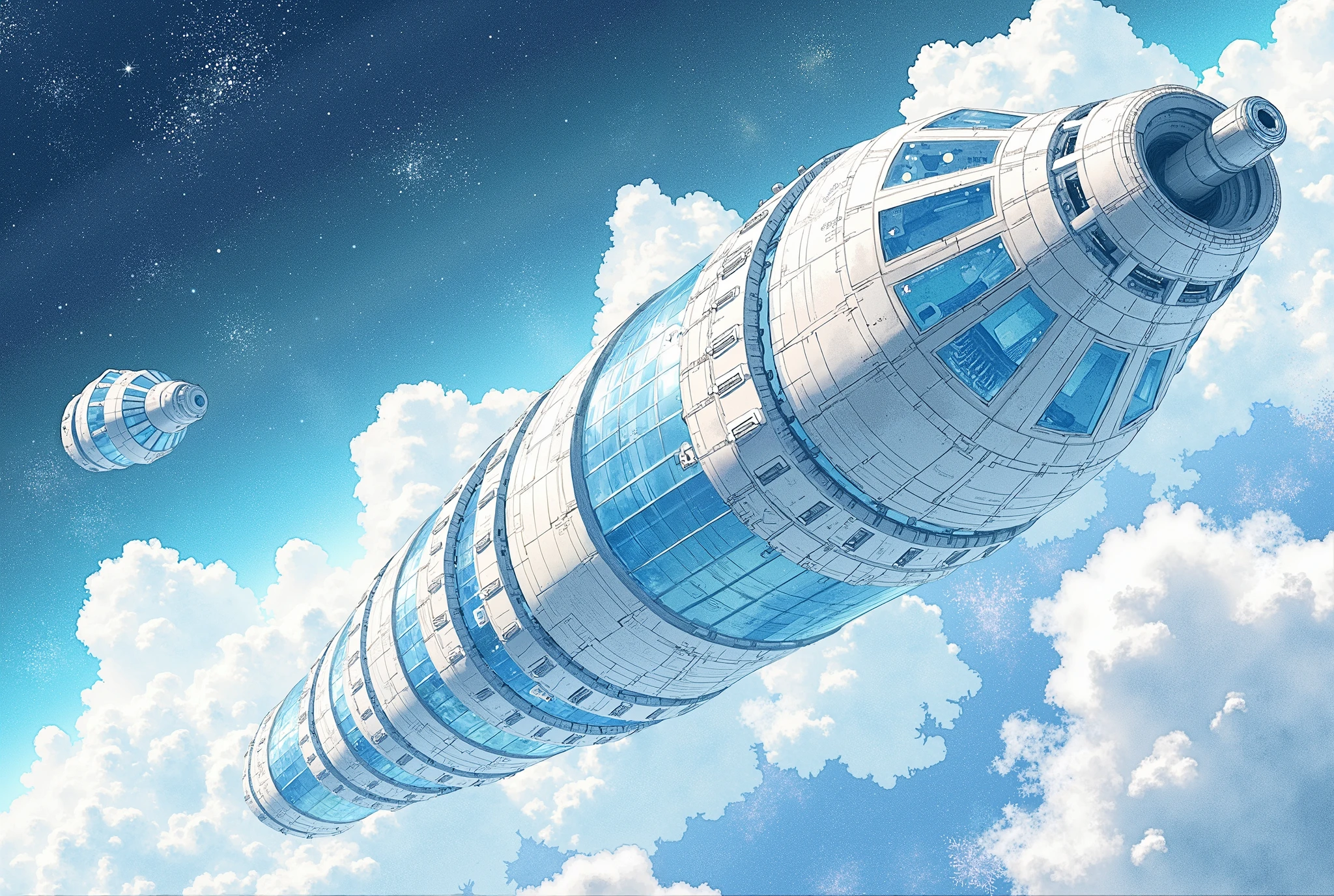 (Masterpiece:1.2,  top quality,  ultra high definition,  very detailed,  BEST ILLUSTRATIONS),8k,16k,wallpaper,space colony,,(Cylinder-shaped glass-walled space colony :2.0),(people類が増えすぎたpeople口を宇宙に移民させるようになって半世紀が過ぎた:2.0),(地球の周りの発達したpeople工都市はpeople類の第二の故郷となり、peopleはそこで子を産み、Raising 、 died :2.0),( Space Century 0078 :2.0),( Space Colony Side 3 called the Principality of Zeon :2.0),( The Principality of Zeon challenged the Earth Earth Federal Government to the War of Independence :2.0),(地球連邦とジオン公国の総people口は半分を死にいたらしめた:2.0),(people々was terrified by his own actions.:2.0),(The background is Earth and outer space:2.0),( and express the huge feeling of the cylinder-shaped Space Colony with depiction from below :2.0),(watercolor)
