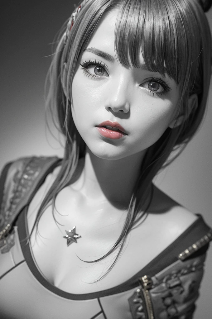 (Highest quality、8k、Best image quality、Award-winning works)、(One Girl, 14 years old:1.3)、(Red eyeshadow:1.2)、Perfect Makeup、Long eyelashes、Ultra-high definition sparkling eyes、Ultra HD Hair、(((Ultra-high resolution glossy lips))、Ultra High Resolution Perfect Teeth、Ultra HD cute face、Brown Hair、(Very long straight hair:1.1)、[clavicle]、Accurate anatomy、(Black background:1.5)、(((Professional Lighting:1.5)))、Professional Lighting 1.5、Ultra-high-definition, shiny, moisturized face、Ultra High Resolution Glowing Skin 1.5、The most detailed face、Super high resolution detailed faces、ultra high resolution hair、Ultra-high resolution sparkling eyes、Beautiful face drawn in every detail、(Ultra high resolution glossy red lips)、(((Wrapped in white cloth 1.5)))、(((Lace fabric)))、(((Hair fluttering in the wind 1.5)))、((necklace1.3))