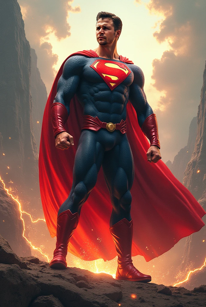 Superman using his heat vision