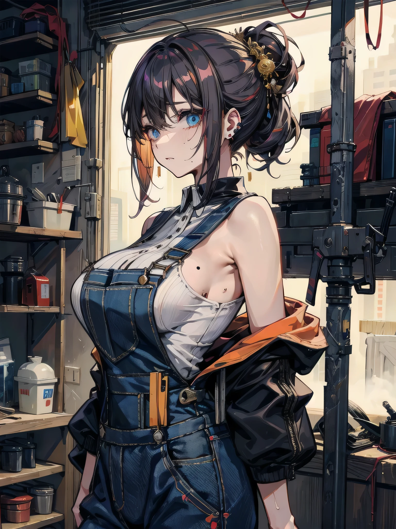 Unreal Engine 5 Photorealistic Rendering, (masterpiece, best quality), Intricate details, (best quality)), ((masterpiece)), ((Practical)), (Surrealism:1.2), (Fractal Art:1.2),
1 girl, 7rtifa, Crop Top, Arm Guard, Fingerless gloves, Suspenders, Pleated mini skirt, black, Red boots extremely detailed eyes, Colorful, Most detailed,
Vibrant colors, High contrast,
(8K Ultra HD:1.2), (photoPractical:1.2), Pretty Face, top body is hyper Practical thicc muscle and hyper largest_Chest!! with Chest type_melon, The butt is so big, Hydrated and shiny body,huge , Crazy breast swelling, Chest大于肩胛骨, Big breasts and thin waist,(huge breasts:1.2),Hydrated skin((rogue))((非常huge乳房)),((Grooves reveal original skin))