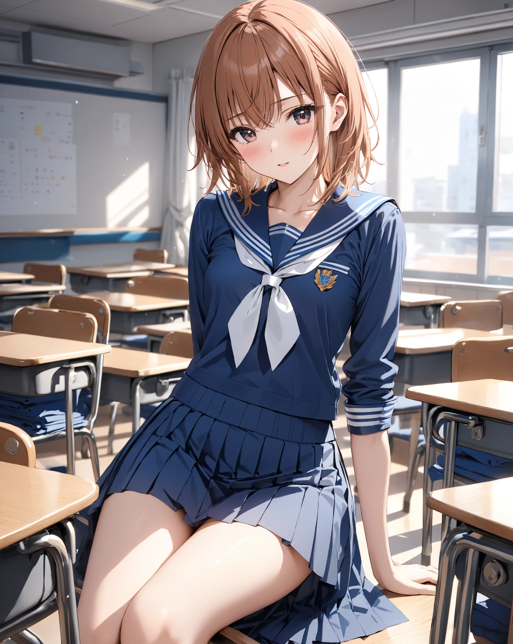 Ultra HD Photos、whole body、Accurate depiction of the human body、Schools that train sex slaves、uniform、classroom、whole bodyエスビアン、Small breasts、Lewd、Clothed masturbation、shame、Transparent love juice overflowing from between her legs、Sensuality、Feels good、Peeing、incontinence