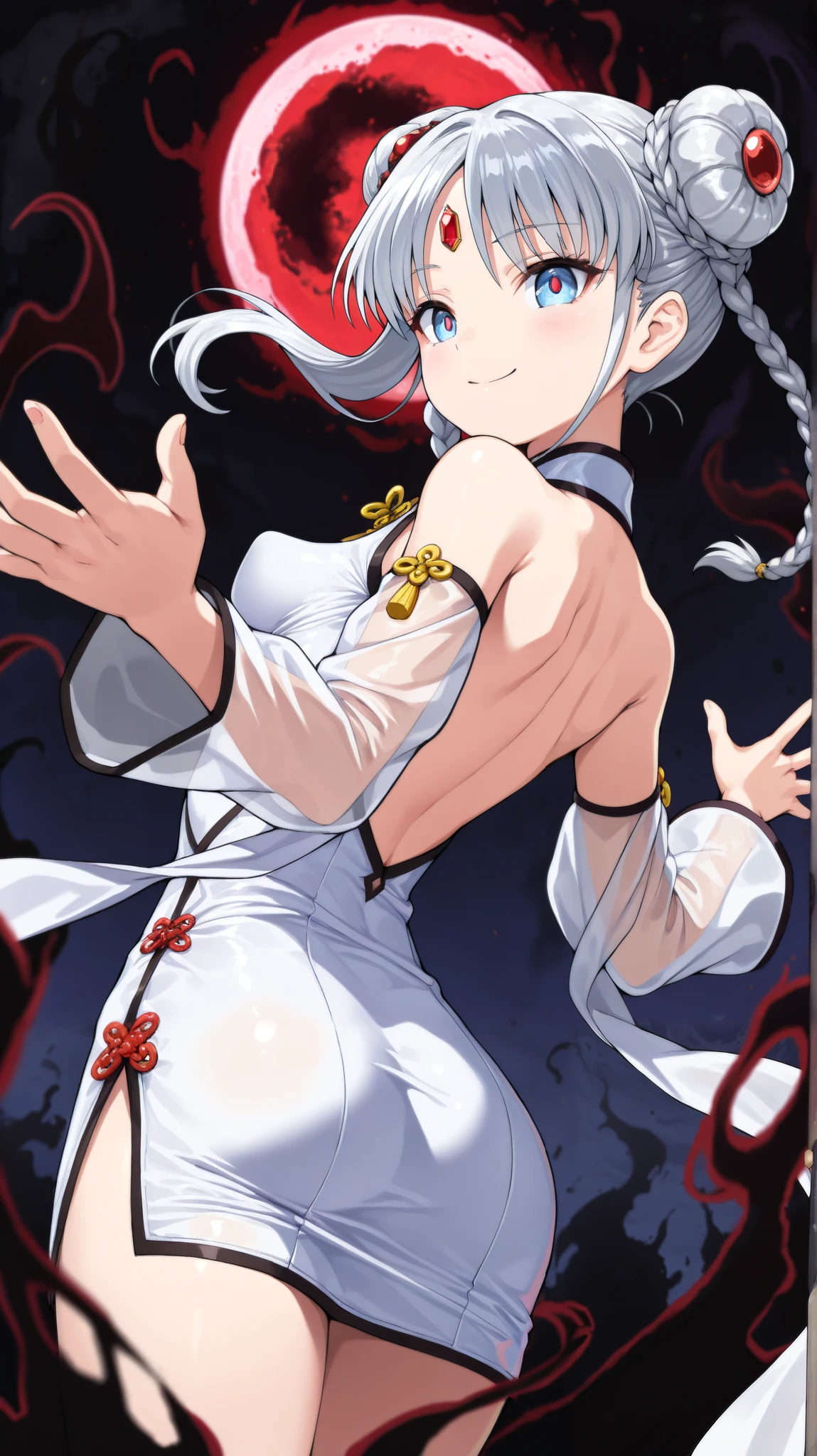 (8K、Best quality、tmasterpiece:1.2)、(Endless realism、フォトリアリスティック:1.37)、hyper-detailing,Full body lesbian,high detal,(/facial feature：1.3/),Detailed male anime character,(1 boy:1.2),Alone,(This is a scrawny old man：1.2),Komrosto Quartet,The bones of the arm are vaguely visible,Eighty-year-old man,forehead full of wrinkles,(Roman nose：1.1),white haired Cangcang,thick white eyebrows,(opening eyes),黑The eye,The skin is very white.(This is a cult leader：1.3),(White silk robe with gold trim)+(Both arms are covered with blood-red tentacle tattoos：1.2),There are shadows of terrifying tentacles behind this character.Underground chamber in the background,meat punk style,blood vessel,Full of blood and minced meat,(huge altar of flesh and blood：1.3),Place torches on the wall for lighting,(Pentagram magic circle drawn with blood on the ground：1.2)