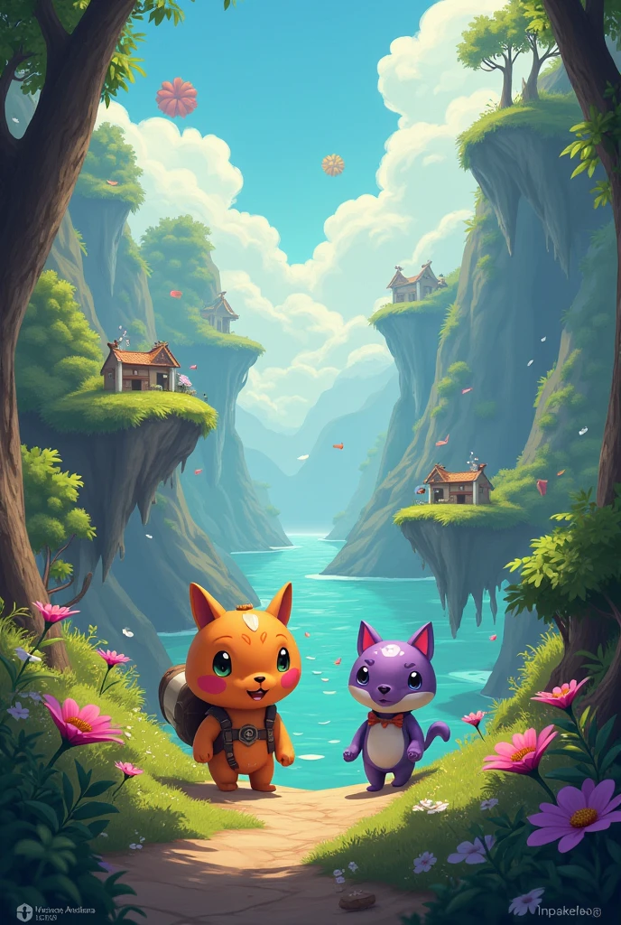 Characters tall adventures with the names Labu and Vivi.
