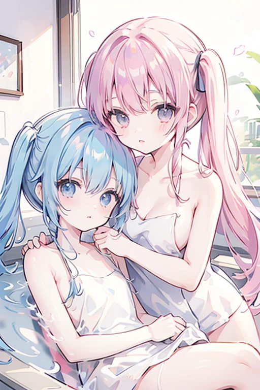A large amount of sweat drips from the forehead, Overall orange background in the evening Sunset sunlight,Full body depiction on screen, Glaring Eyes Showing disgust Huddle together Blonde Long Hair anime Primary school students Romanesque style Super Curly Hair Super long sideburns See-throughの衣服 Wet and sheer pearl skin turtleneck wedding dress 3人の少女達がcuteポージング Pool at night Droopy eyes Peach ribbon headband 天蓋付きのcuteベッド Aqua Blue Rubber Sheets Aqua Blue Rubber Bed Lying down Sad face Embarrassing Blushing Wet and transparent pearl skin berry long skirt Wet and transparent pearl skin tights Wet and transparent pearl skin innerwear Rubber luster Multiple pink ribbons Soaked in the rain Wet and transparent pearl skin super long gloves Wet and transparent pearl skin pantyhose Hot Pink Garter Belt cute Pitiful clear Big eyes Droopy eyes Pale pink rouge Shocking Pink Pink Long Boots Wet and transparent pearl skin body See-through See-through Wet 衣服が汗で濡れてSee-through 全てWet