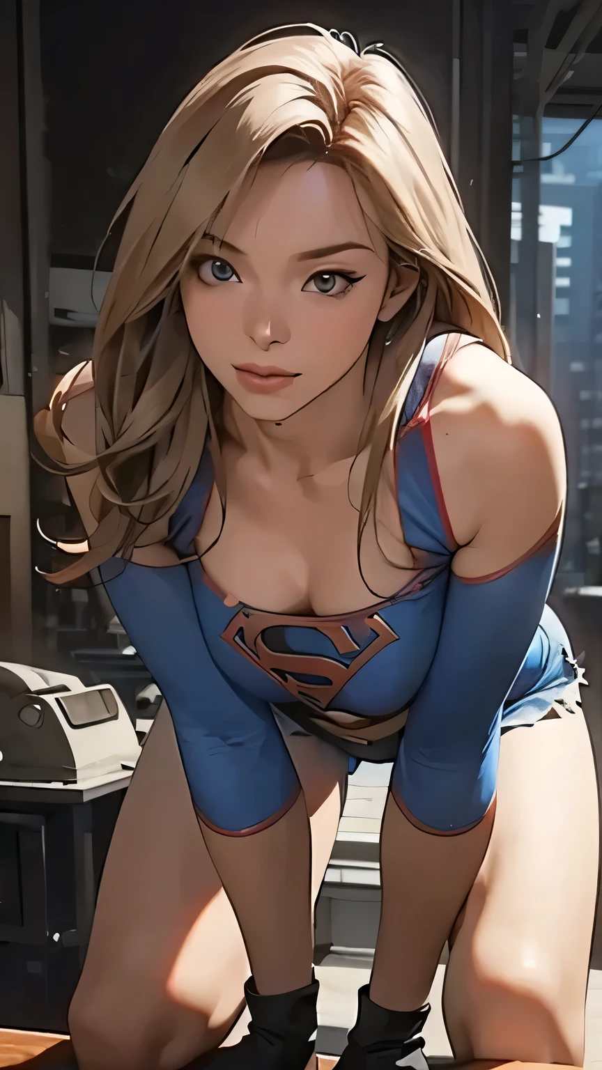 1 Supergirl, big, tears, blush, agony, (((wet skin)), bright red Hitomi, indoor, (on_back), crotch, bottomless, prisoner avrola, super heroine clothes totally torn, tied, transparent clothes, metal collar, handcuffs, slave, chains, handcuffs, world of the marquis of sad, best quality, Supergirl's masterpiece, ultra high res, (photorealistic: 1.4), RAW photo, blonde with blue eyes,  Superman's S symbol on the chest.