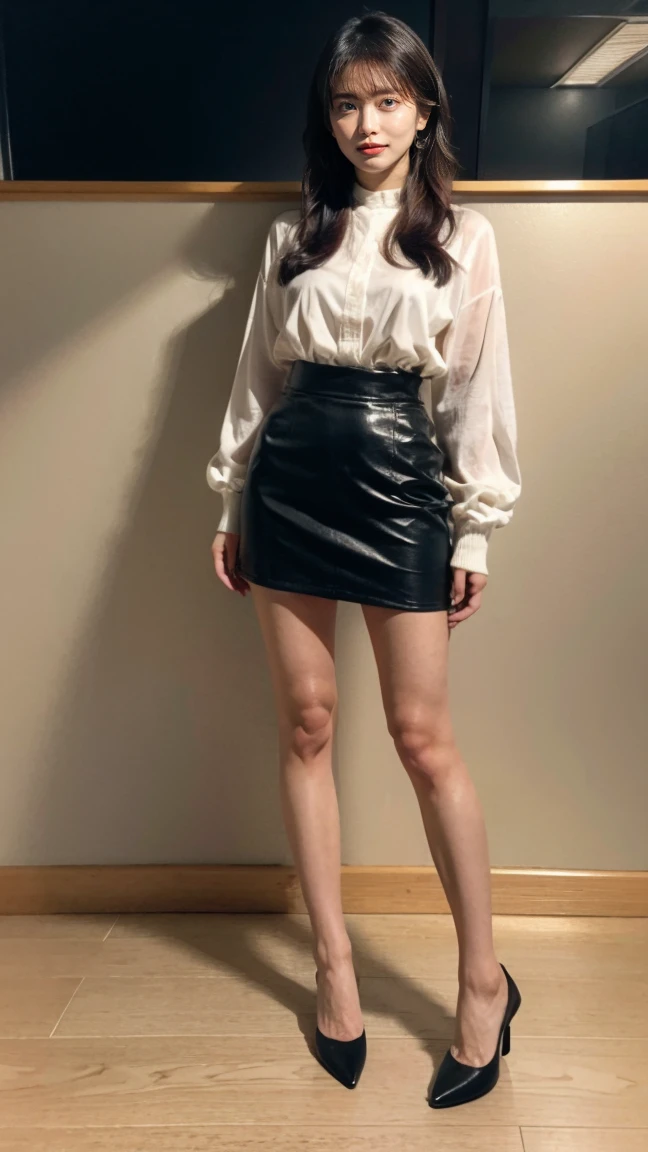 best quailty，​masterpiece，Super-High Resolution，（fidelity：1.4），OriginalPhoto，1girl，the Long legs，standingn，deep-shadows，Dark theme