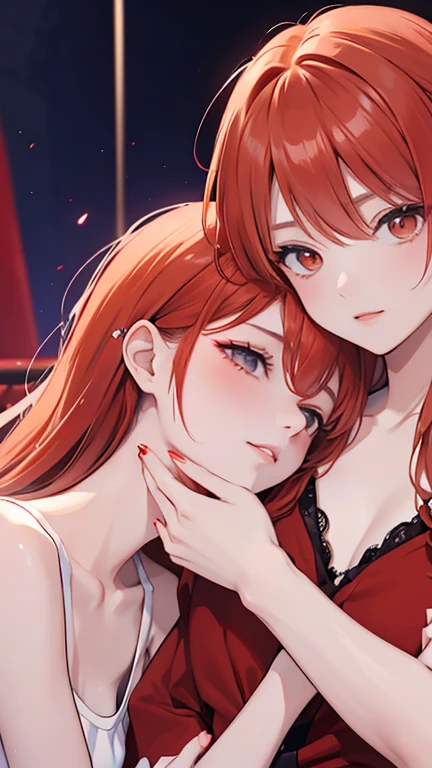 (Evangelion),(Asuka Langley),8K, Highest quality, ( masterpiece:1.2), (Realistic, photo-Realistic:1.37), Highest quality, masterpiece, Beautiful Eyes, Fine skin, Anatomically correct body, Huge saggy breasts,naked,No clothes,全naked, Shiny skin,Shoot at the best angle,Spread your legs,Providing sexual services