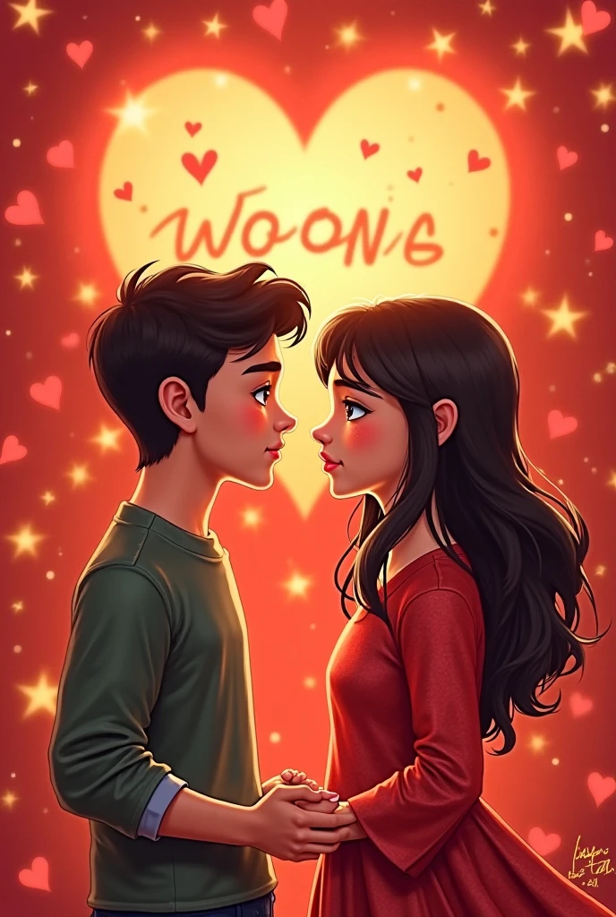 Boy and girl love seen background name plates Arman vs Zoya