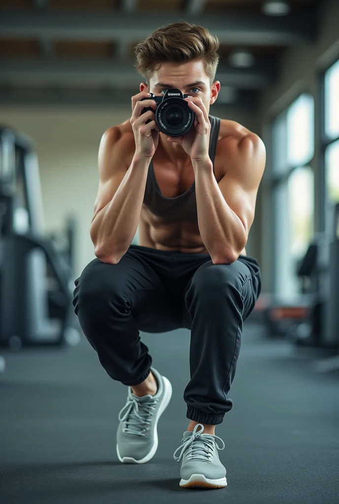 A portrait of a man running around shirtless, dressed in shorts, shoes with a sneaker, cinematic lighting, athletic body, beautiful highly detailed painting by Greg Rutkowski and Magali Villanueve, trends in the arts station, sharp focus, studio photo, intricate details, highly detailed, by Greg Rutkowski --auto --s2