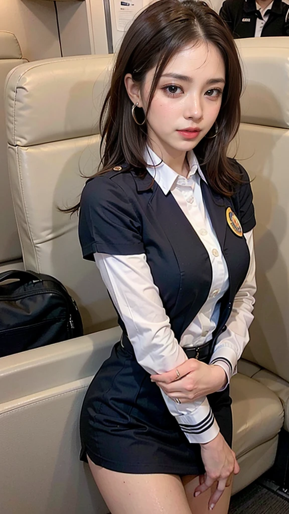 (8k, Highest quality, Raw quality, masterpiece:1.2), (Realistic, Photorealistic:1.37), Ultra-detailed, Very busty girl, (Very large breasts bigger than a face:1.August 5), (Button gap), Esbian all over, outside of home, (Tuned Hair:1.5) office lady, black office blazer, Office Skirt, Random skirt, (pantyhose: 1.2)、(Short Button Down Shirt:1.2)、Button-up collar prim、Button-down collar prim、here、(pantyhose:1.2)、Alpha Layer、High heels、Earrings Beautiful、cute、solo、Beautifully detailed skies、(Laughter:1.15)、(Mouth closed)、Very large face and larger breasts、Beautiful details in the eyes、White skin、business suit、(Straight Long Hair:1.75)、Floating hair NovaFrogStyle、(((very accurate anatomy))), (((Always have two arms, Must have two legs)))
