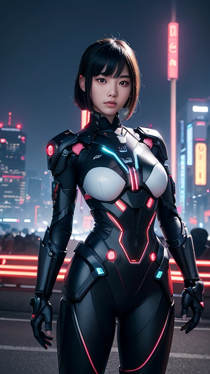 1. Machine Girl,((Ultra-Realistic Details)), Portraiture, Global Illumination, Shadow, Octane Rendering, 8k, Ultra Sharp,Metal,Complex, Decorations detailed, Cool colors, Learn more about Egypt, highly Complex details, Realistic Light, Trending on CGSociety, Glowing Eyes, To the camera, Neon Details, Mechanical Limbs, vessels connected to tubes,Mechanical vertebrae attached to the back,Cervical vertebrae mechanically attached to the neck,Sitting,Wires and cables connected to the head