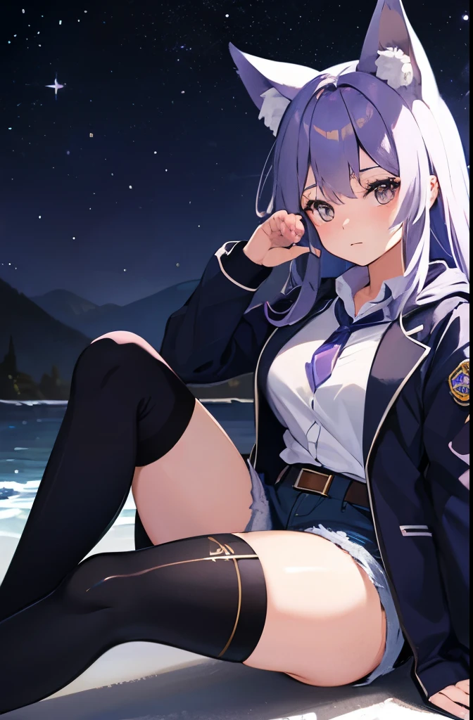 ((masterpiece)),((best quality)),(ultra-detailed),(an extremely delicate and beautiful),detailed backgroud, ((((1woman,tall stature)))and(((1shota boy,short stature)))),((((hetero)))),(height difference),(((wrestling ring))), (1woman),((((silver wolf/(Honkai:star rail/)))),(curvy:1.4),(huge breasts), pale skin,shiny skin, long hair,ponytail ,drill hair,hair between eyes, eyewear on head, navel, midriff,((She wears jacket, black jacket, sunglasses, gloves, black gloves, fingerless gloves, shorts,black shorts, shirt, white shirt, choker, crop top, fur trim)),(rolling eyes:1.4),(ahegao),(trembling),clothing aside, (((standing on one leg))),(((leg up))), leg,pussy, vaginal, sex,motion lines, clothed,(cum in pussy:1.4),cum on clothes,cum on breasts,cum in mouth,cum on hair,(excessive cum:1.4), ((((1shota boy)))),(petite),penis,dark-skinned shota boy,interracial,